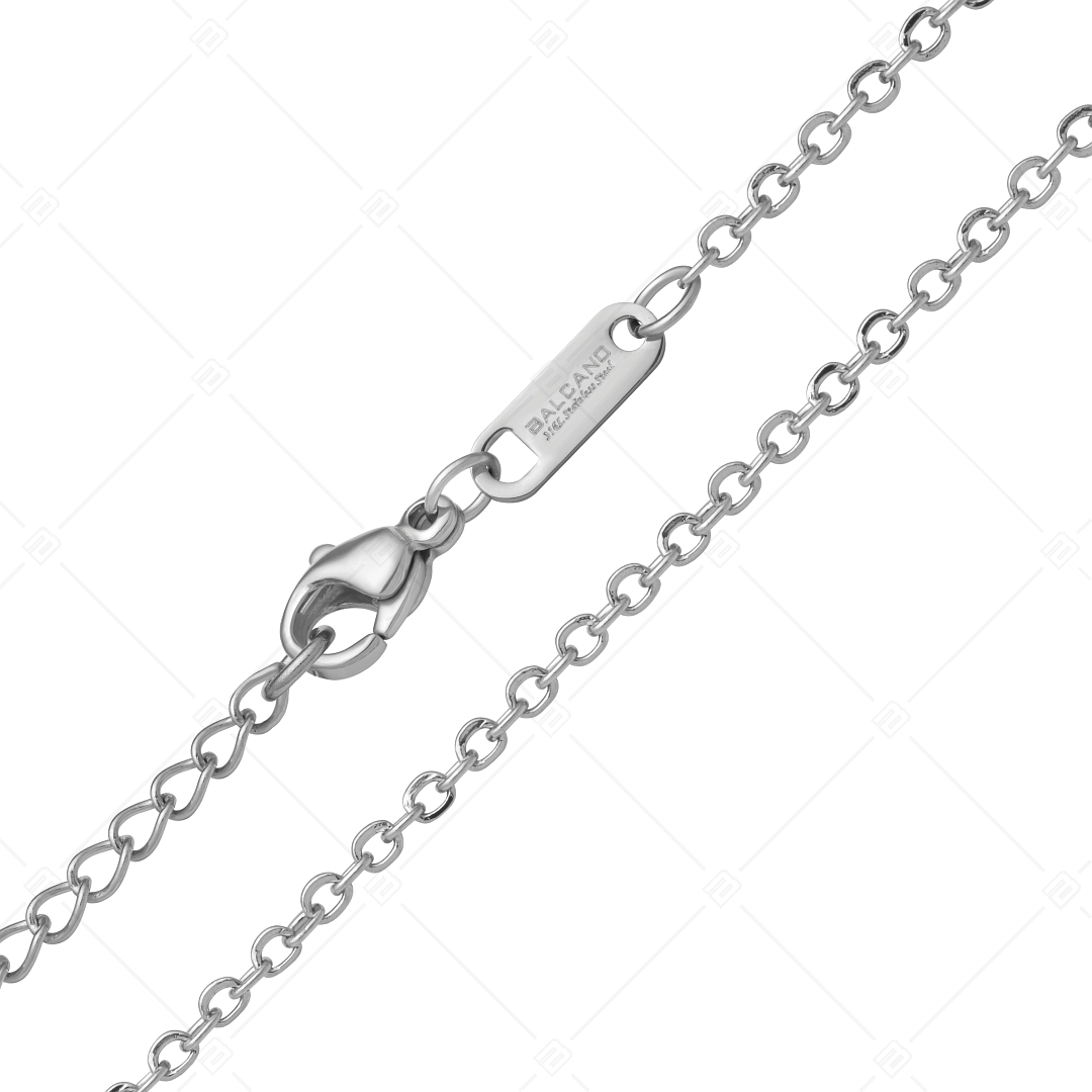BALCANO - Flat Cable / Stainless Steel Flattened Cable Chain, High Polished - 2 mm (341253BC97)