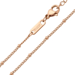 BALCANO - Saturn Chain / Berry-Pancer- Halskette mit 18 K rosévergoldet - 1,5 mm