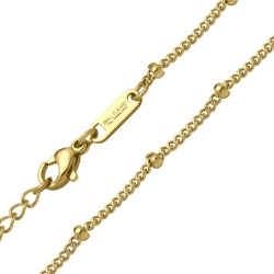 BALCANO - Saturn / Stainless Steel Saturn Chain, 18K Gold Plated - 2 mm