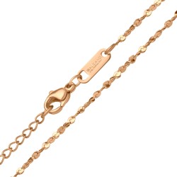 BALCANO - Twisted Serpentin / Gedrehte Serpentin-Halskette mit 18K rosévergoldet - 1,5 mm