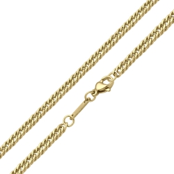 BALCANO - Double Curb / Stainless Steel Double Curb Chain, 18K Gold Plated - 4 mm