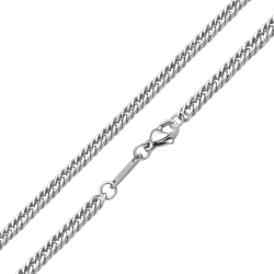 BALCANO - Duble Curb Chain / Doppelte Pancer-Halskette mit hochglanzpolitur - 4 mm