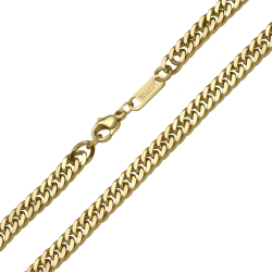 BALCANO - Double Curb / Stainless Steel Double Curb Chain, 18K Gold Plated - 6 mm