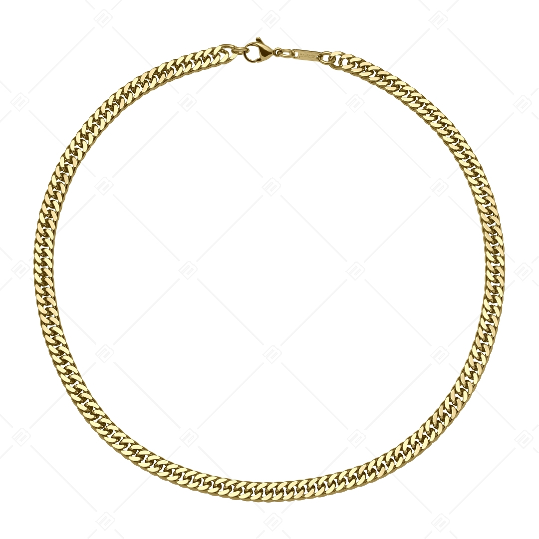 BALCANO - Double Curb / Stainless Steel Double Curb Chain, 18K Gold Plated - 6 mm (341288BC88)