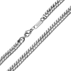 BALCANO - Double Curb / Stainless Steel Double Curb Chain, High Polished - 6 mm
