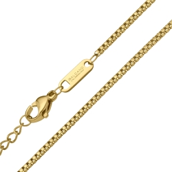 BALCANO - Venetian / Stainless Steel Venetian Chain, 18K Gold Plated - 1,5 mm