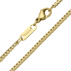 BALCANO - Venetian / Venezianische Würfel-Halskette mit 18K vergoldet - 2 mm