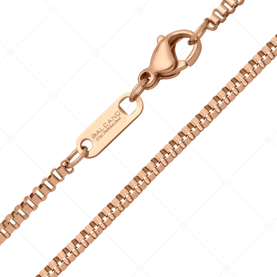 BALCANO - Venetian / Stainless Steel Venetian Chain, 18K Rose Gold Plated - 2 mm (341293BC96)