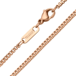 BALCANO - Venetian / Venezianische Würfel-Halskette mit 18K rosévergoldet - 2 mm