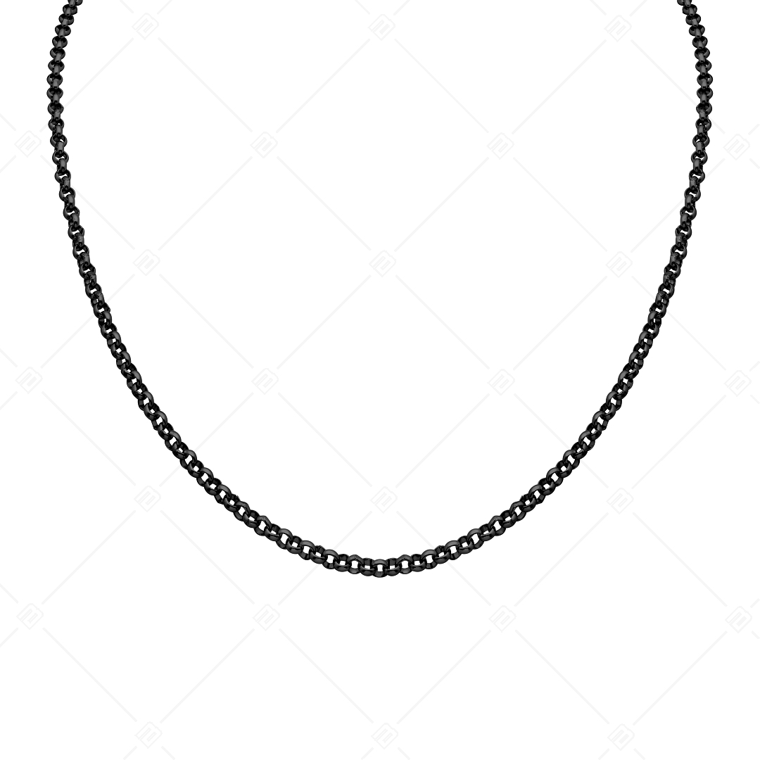BALCANO - Belcher / Stainless Steel Belcher Chain, Black PVD Plated - 3 mm (341305BC11)