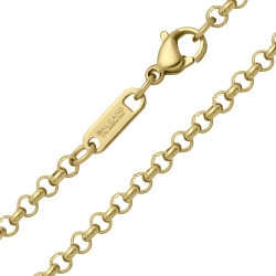 BALCANO - Belcher Chain, 18K gold plated - 3 mm