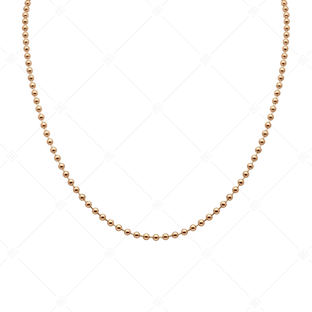 BALCANO - Ball Chain / Stainless Steel Ball Chain, 18K Rose Gold Plated - 3 mm (341315BC96)
