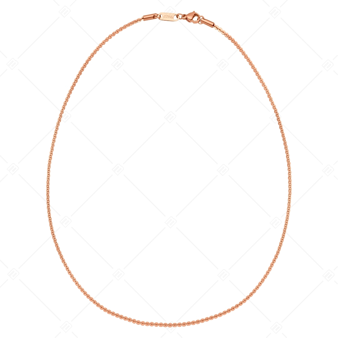 BALCANO - Coffee Chain / Stainless Steel Coffee Chain-Necklace, 18K Rose Gold Plated - 2 mm (341338BC96)