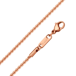 BALCANO - Coffee Chain / Stainless Steel Coffee Chain-Necklace, 18K Rose Gold Plated - 2 mm