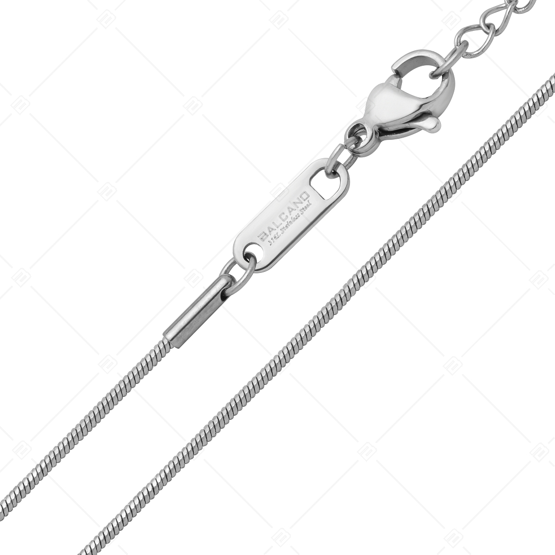 BALCANO - Square Snake / Stainless Steel Square Snake Chain, High Polished - 1 mm (341340BC97)