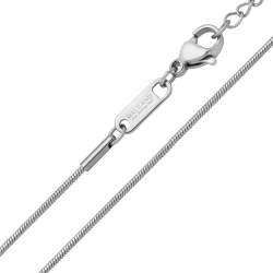 BALCANO - Square Snake / Stainless Steel Square Snake Chain, High Polished - 1 mm