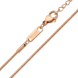 BALCANO - Square Snake Chain / Quadratische schlangen-Halskette 18K rosévergoldet - 1,2 mm