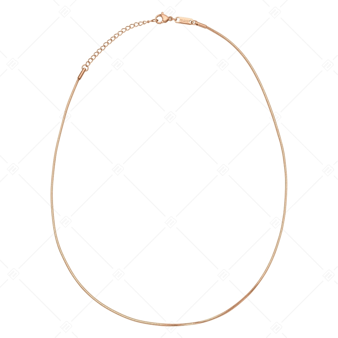 BALCANO - Square Snake / Stainless Steel Square Snake Chain, 18K Rose Gold Plated - 1,2 mm (341341BC96)