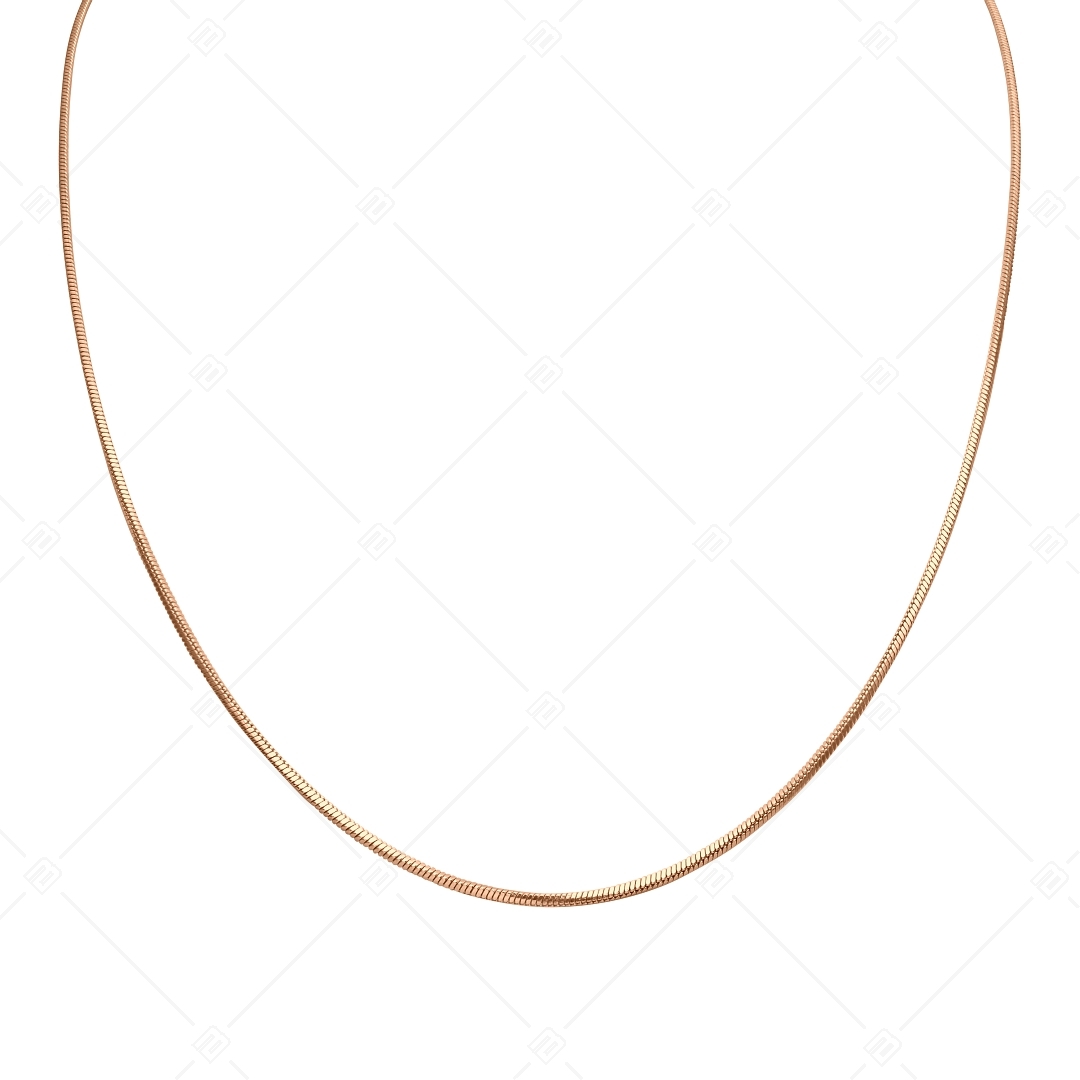 BALCANO - Square Snake / Stainless Steel Square Snake Chain, 18K Rose Gold Plated - 1,2 mm (341341BC96)