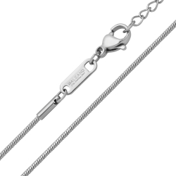 BALCANO - Square Snake / Stainless Steel Square Snake Chain, High Polished - 1,2 mm