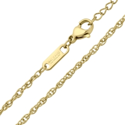 BALCANO - Prince of Wales / Stainless Steel Prince of Wales Chain, 18K Gold Plated - 2 mm