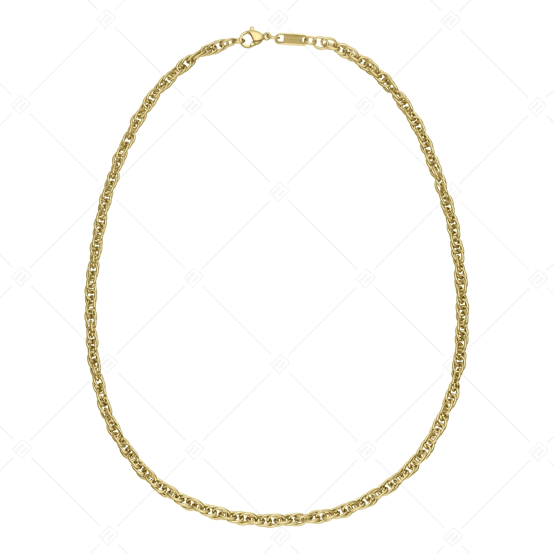 BALCANO - Prince of Wales / Edelstahl Prince of Wales Kette mit 18K Gold Beschichtung - 4 mm (341356BC88)