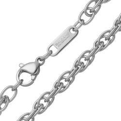 BALCANO - Prince of Wales / Stainless Steel Prince of Wales Chain, High Polished - 4 mm