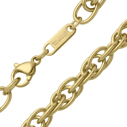 BALCANO - Prince of Wales / Stainless Steel Prince of Wales Chain, 18K Gold Plated - 6 mm