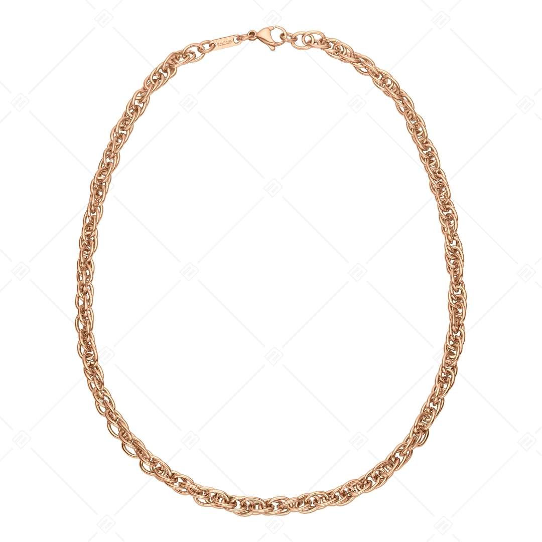 BALCANO - Prince of Wales / Stainless Steel Prince of Wales Chain, 18K Rose Gold Plated - 6 mm (341358BC96)