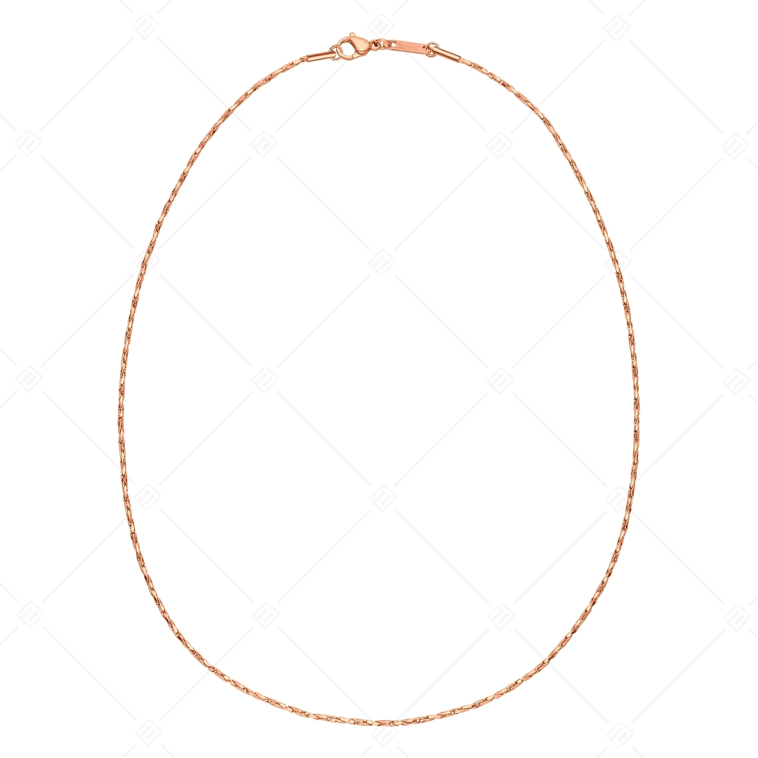 BALCANO - Twisted Cobra / Stainless Steel Twisted Crimpable Chain, 18K Rose Gold Plated - 1,35 mm (341361BC96)