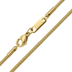 BALCANO - Foxtail / Stainless Steel Foxtail Chain, 18K Gold Plated - 1,5 mm