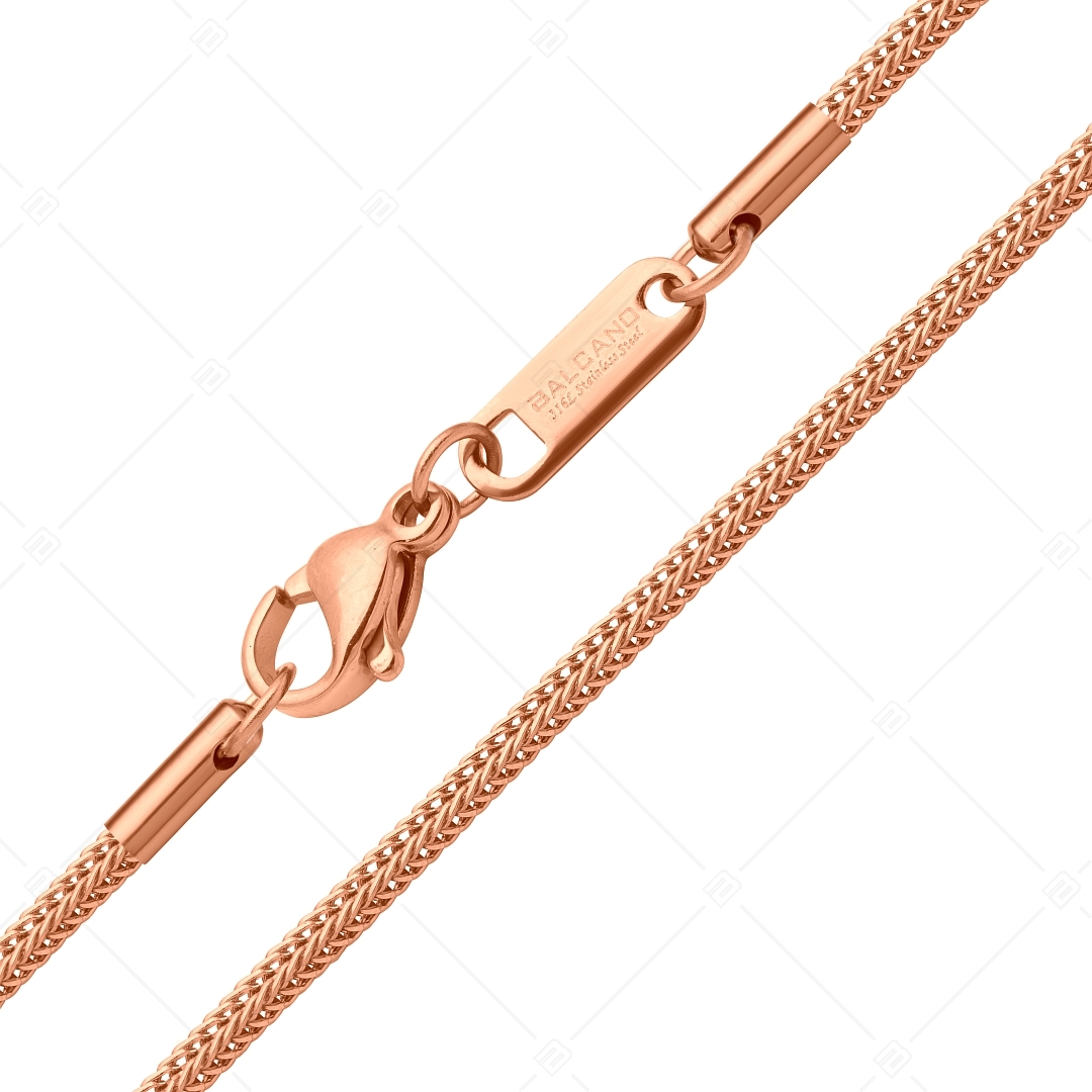 BALCANO - Foxtail / Stainless Steel Foxtail Chain, 18K Rose Gold Plated - 1,5 mm (341382BC96)