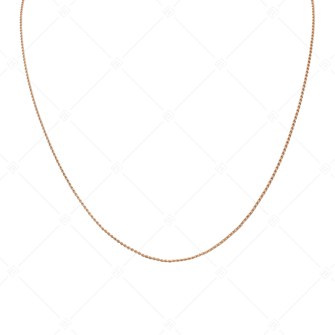 BALCANO - Spiga / Stainless Steel Spiga Chain, 18K Rose Gold Plated - 1,1 mm (341400BC96)