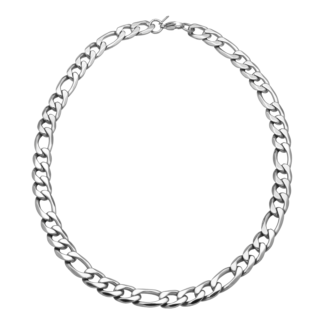 BALCANO - Figaro / Stainless Steel Figaro 3+1 Chain, High Polished - 12 mm (341420BC97)