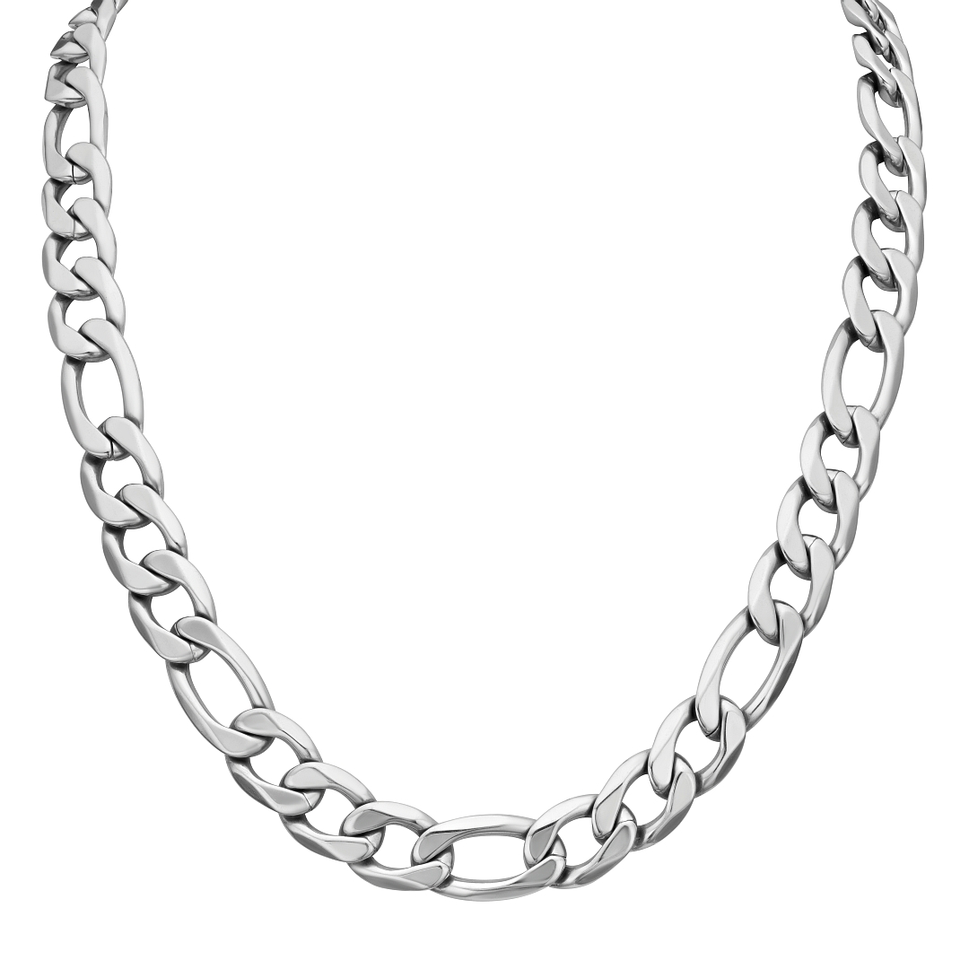 BALCANO - Figaro / Stainless Steel Figaro 3+1 Chain, High Polished - 12 mm (341420BC97)