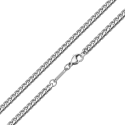 BALCANO - Curb Chain / Pancer-Halskette aus Edelstahl mit hochglanzpolitur - 4 mm