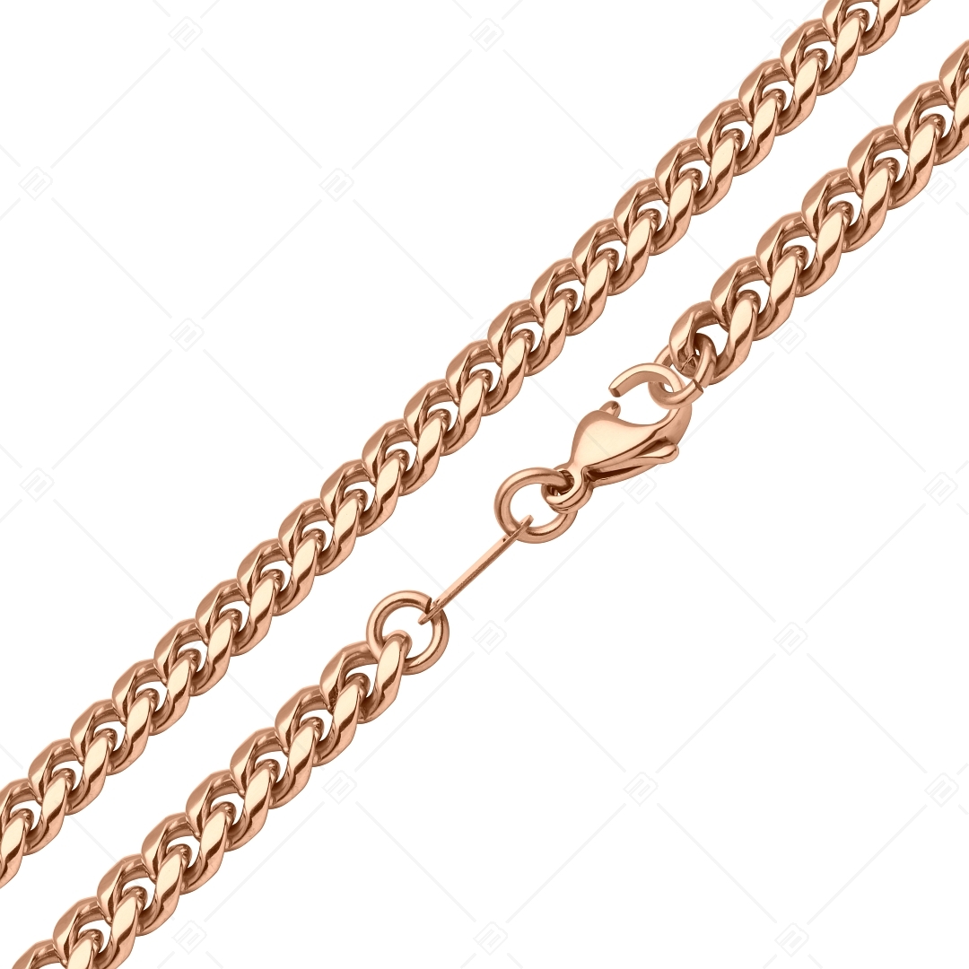 BALCANO - Curb / Stainless Steel Curb Chain, 18K Rose Gold Plated - 6 mm (341428BC96)