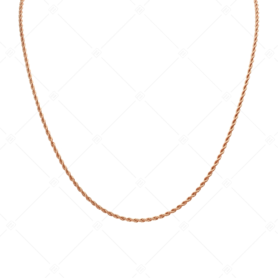 BALCANO - Rope / Stainless Steel Rope Chain, 18K Rose Gold Plated - 2 mm (341433BC96)