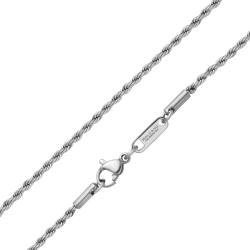 BALCANO - Rope / Stainless Steel Rope Chain, High Polished - 2 mm
