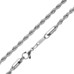 BALCANO - Rope / Stainless Steel Rope Chain, High Polished - 4 mm