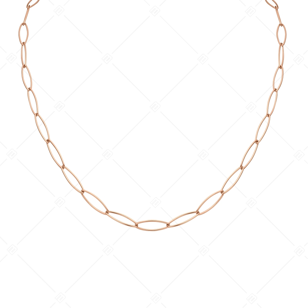 BALCANO - Marquise / Stainless Steel Marquise Chain, 18K Rose Gold Plated - 5 mm (341447BC96)
