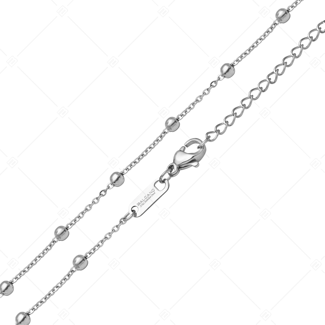 BALCANO - Beaded Cable / Stainless Steel Beaded Cable Chain, High Polished - 1,5 mm (341452BC97)