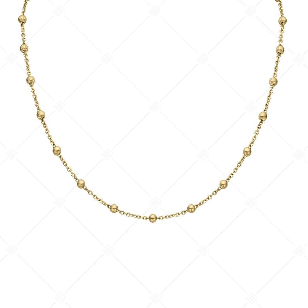 BALCANO - Beaded Cable / Stainless Steel Beaded Cable Chain, 18K Gold Plated - 2 mm (341453BC88)