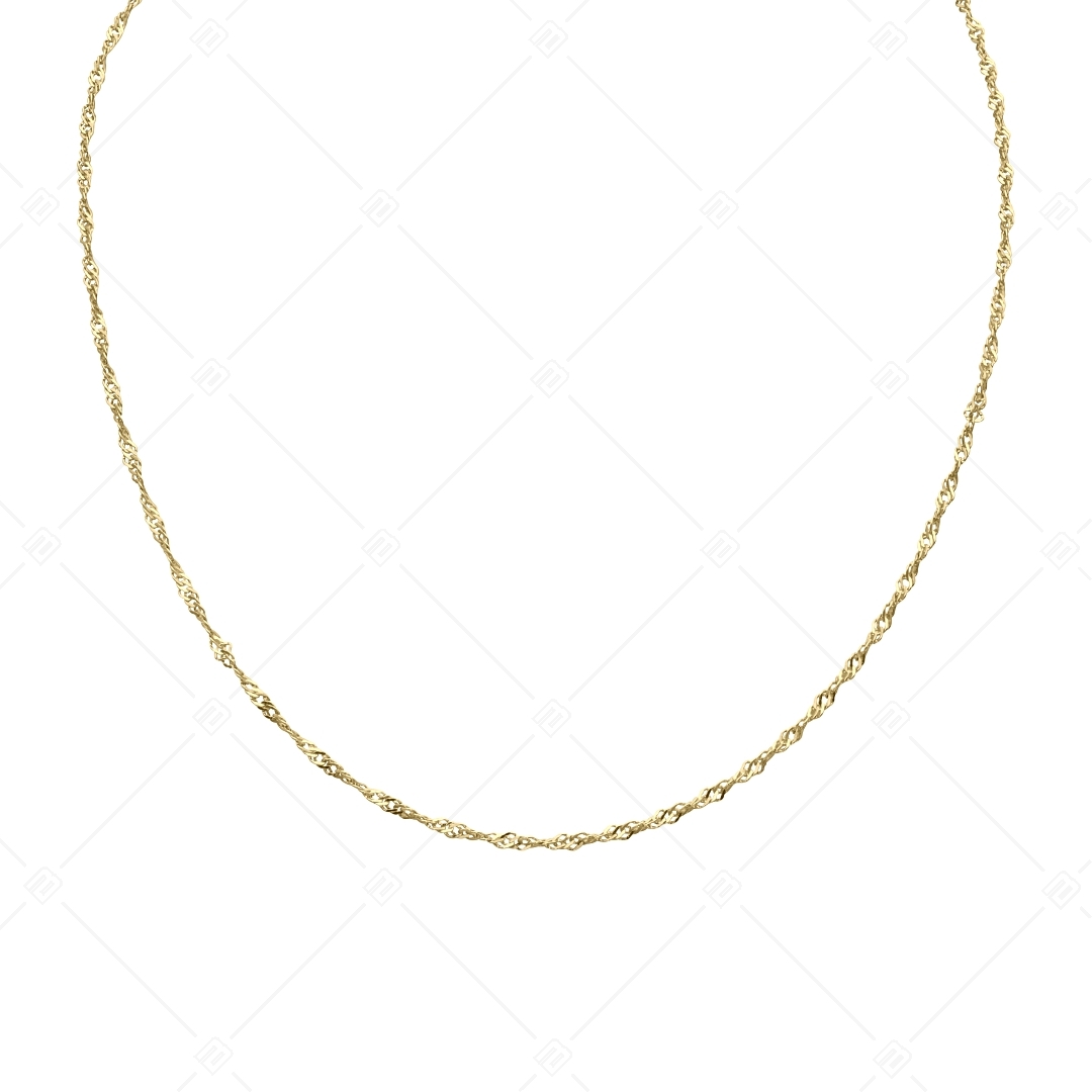 BALCANO - Singapore / Stainless Steel Singapore Chain, 18K Gold Plated - 1,2 mm (341461BC88)