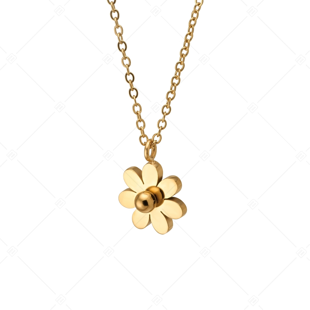 BALCANO - Daisy / Stainless Steel Necklace With Daisy Pendant, 18K Gold Plated (341471BC88)