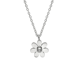 BALCANO - Daisy / Stainless Steel Necklace With Daisy Pendant, High Polished