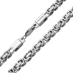 BALCANO - Square King / Stainless Steel Square Byzantine Chain, High Polished - 7 mm