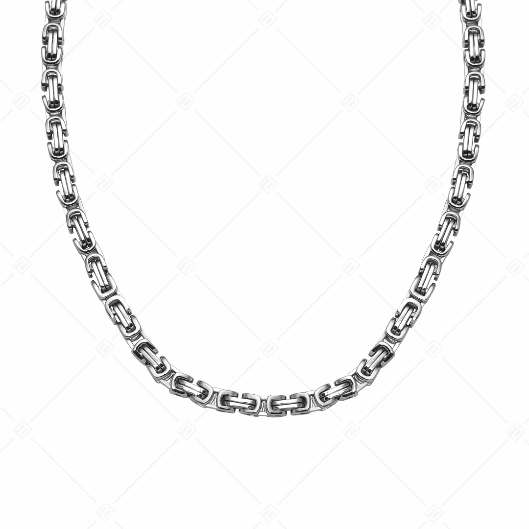 BALCANO - Square King / Stainless Steel Square Byzantine Chain, High Polished - 7 mm (342010BL99)