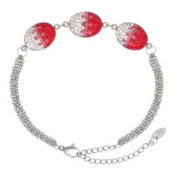 Crystal Dream - Oliva / Cable chain bracelet with oval crystal charms