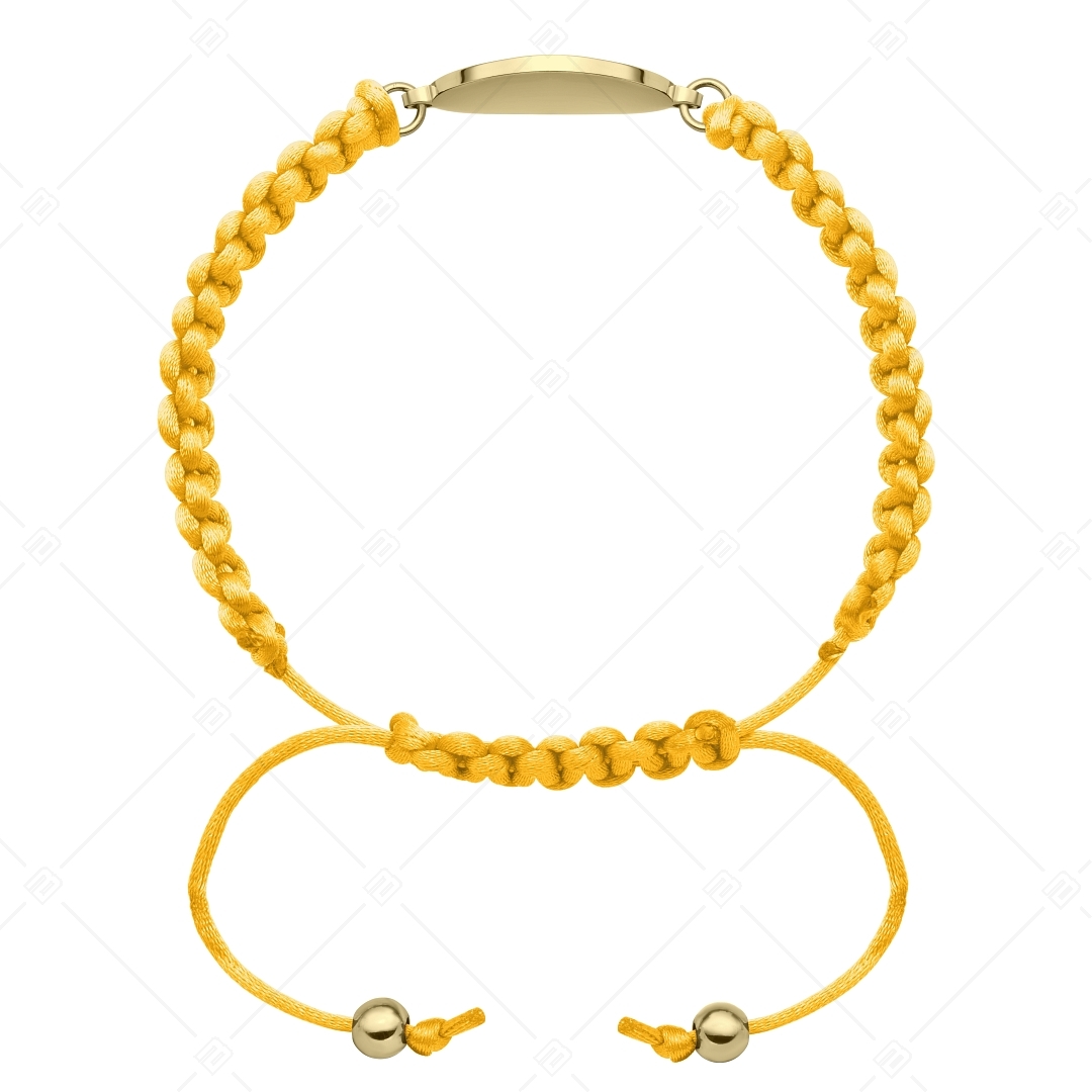 BALCANO - Friendship bracelet / Round engravable head with 18K gold plated (441050HM88)